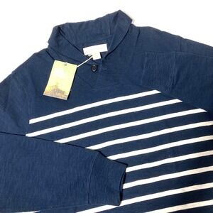 Frederick Anderson Copenhagen Striped Shawl Collared Pullover Men's Size XL‎